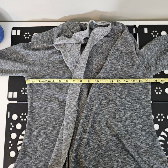 Caslon Open Front Space Dyed Gray Knit Sweater Cardigan | Women's Small - Picture 10 of 12